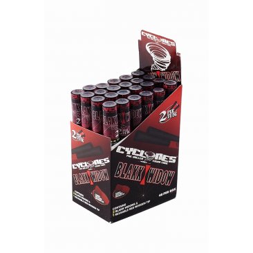 Cyclones BLAKK WIDOW, black medium cones with a fruity flavour, 1 box (24 tubes) = 1 unit