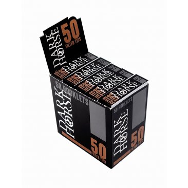 Dark Horse Black Filtertips, Slim Tips, 50 Booklets per Box = 1 Unit