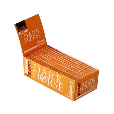 Dark Horse Liquorice, regular kurze Papers, 1 Box (50 Heftchen) = 1 VE